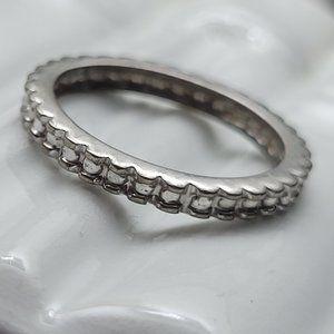 Wedding Band Size 5 Journey Band Ring Sparkle LOVE is FOREVER Micro Cz endless